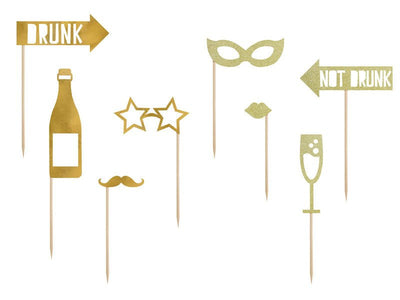 Fotografski rikvirziti - rojstni dan, zlata, 8 kosov