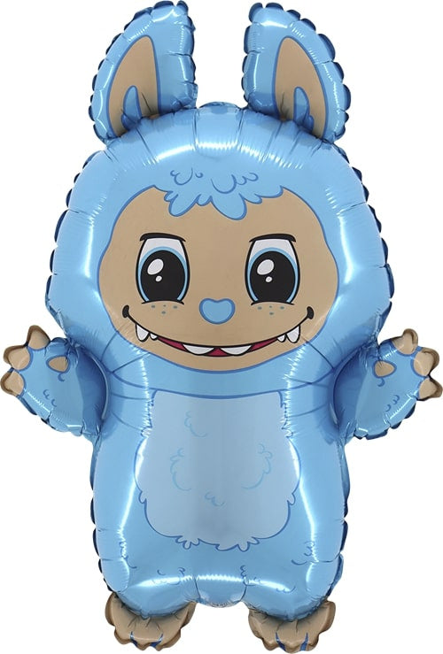 Balon folija - Labubu, modra barve, 60 cm