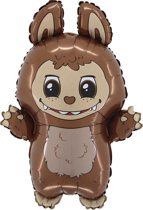 Balon folija - Labubu, rjave barve, 60 cm