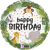 Balon folija - Happy Birthday, Živali Safari