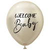 Baloni iz lateksa - Welcome Baby, zlata, 45 cm (2 kom) - Mojbalon