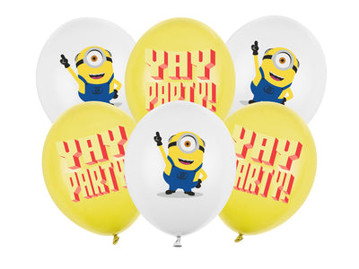 Baloni lateks - Minion, 6 kos