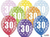 Baloni iz lateksa - 30. rojstni dan, barviti, 5 balonov - Mojbalon