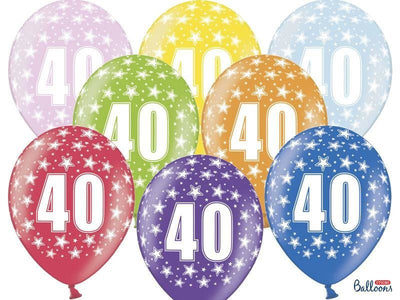 Baloni iz lateksa - 40, 6 balonov - Mojbalon