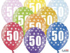 Baloni iz lateksa za 50 rojstni dan, 30 cm, 5 balonov - Mojbalon