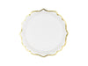 Papirnati krožnik - bel z zlatim robom