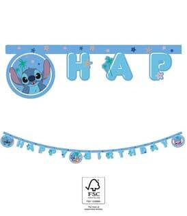 Viseč napis - Stich - Happy Birthday, 160 cm