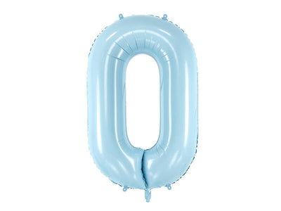 Balon za rojstni dan številka 0, modra barva 86 cm