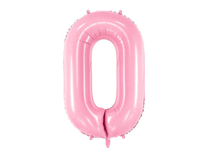 Balon za rojstni dan številka 0, roza barva, 86 cm