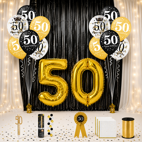 Rojstnodnevni set - PREMIUM popoln komplet za 50. rojstni dan
