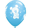 Baloni iz lateksa - Mini Mickey, modra metalik, 6kos