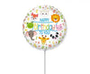 Balon folija - Happy Birthday živali, 35cm