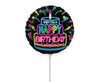 Balon folija - Happy Birthday neon, 35cm