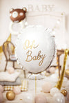 Folija balon za baby shower "Oh Baby", bela barva, 53x69cm