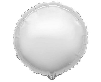 Balon okrogle oblike, srebrna barva, 23cm