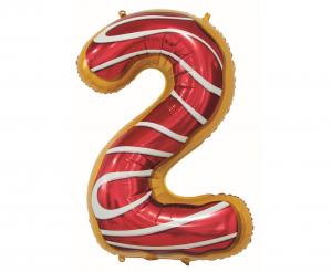 Balon folija - številka 2, piškotek / Cookie, 78cm