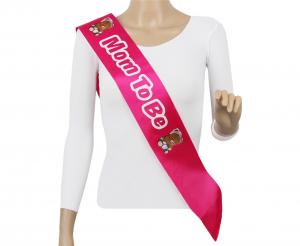 Lenta "Mom to be", roza, baby shower, 80 cm