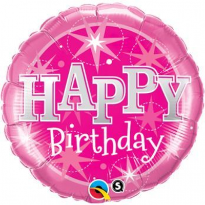 Balon folija - Happy Birthday, roza