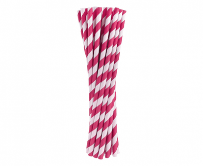 Papirnate slamice - Milkshake, magenta barva