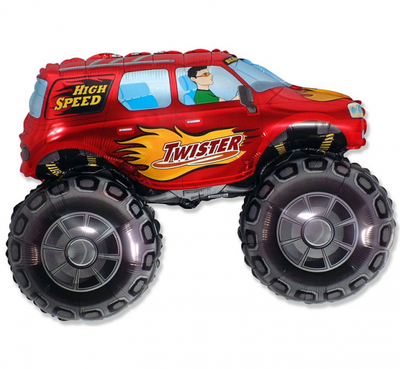 Balon folija - Twister car, rdeča barva