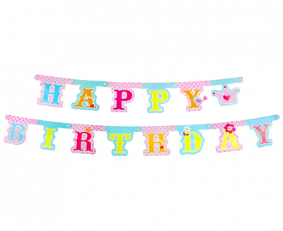 Viseč napis Happy Birthday Princess, 180cm