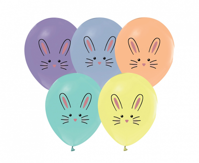 Baloni iz lateksa Zajci, 30cm, 5 balonov