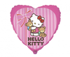 Balon folija v obliki srca Hello Kitty, 48cm