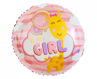 Balon folija - Baby Girl, žirafa