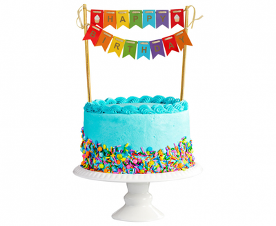 Topper za torto - Happy Birthday, multicolor