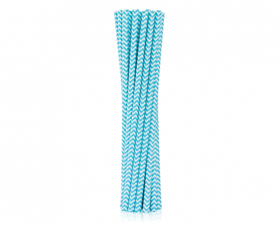 Papirnate slamice - Light blue chevron