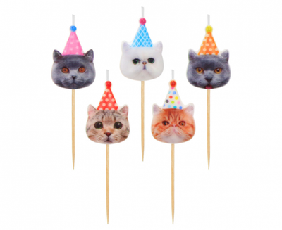 Svečke za torto - Cats, 5 kom