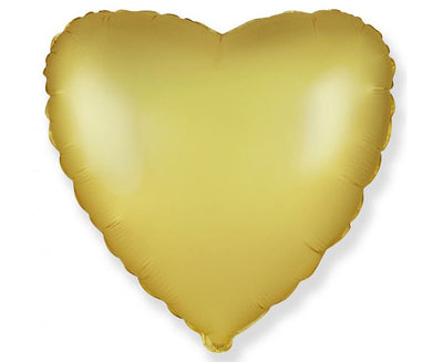 Balon folija - Srce, satin zlata barva