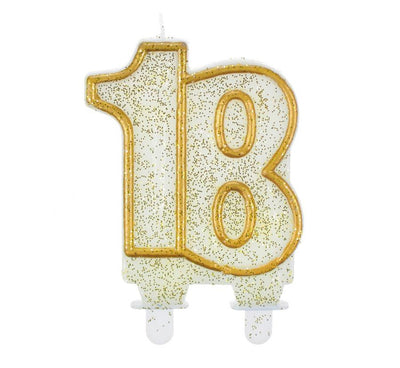 Svečka številka 18, zlata barva