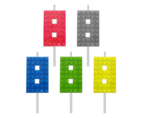 Svečka za torto številka 8 – Blocks, 9 cm