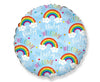 Balon folija - Welcome baby, rainbow, modra barva