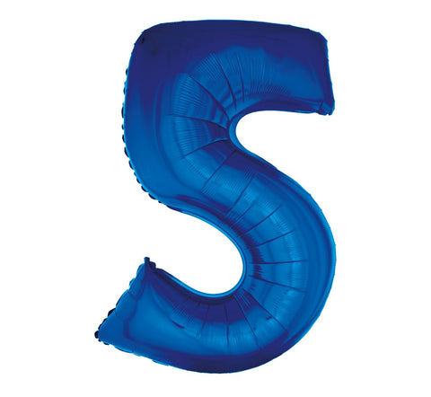 Balon številka 5, modra barva