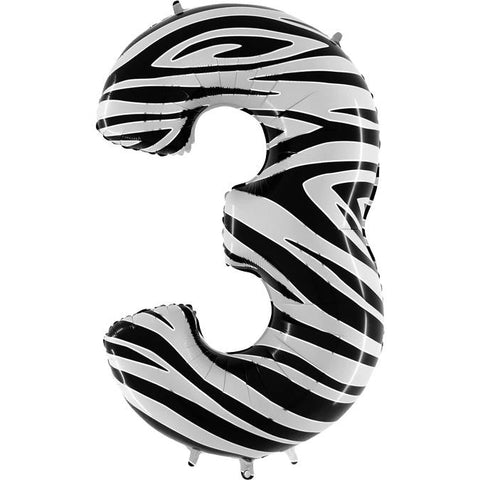 Balon za rojstni dan številka 3, Zebra