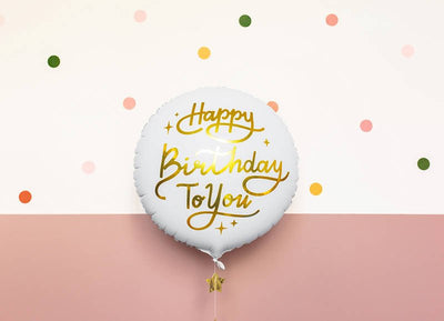 Balon folija za rojstni dan Happy Birthday, 35cm