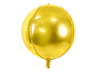Balon folija v okrogli obliki, zlata barva, 40cm