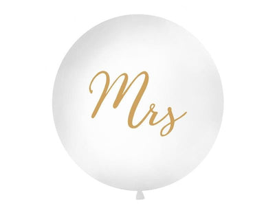 Jumbo balon Mrs, zlata barva, 1m