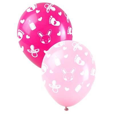 Baloni iz lateksa - za Baby Shower, roza barva
