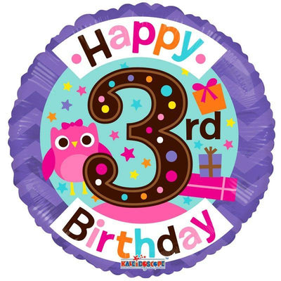 Balon folija - Happy 3rd Birthday