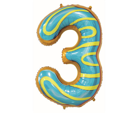 Balon za rojstni dan številka 3, 78 cm