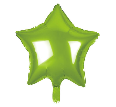 Balon folija zvezda, zelena barva, 48cm - mojbalon