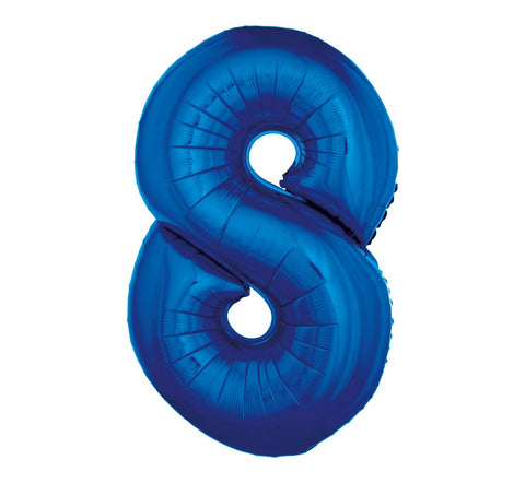 Balon številka 8, modra barva