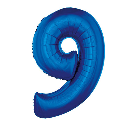 Balon številka 9, modra barva