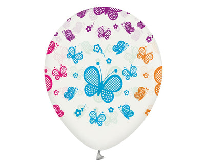 Baloni iz lateksa Metulji, 30cm, 5 balonov - Mojbalon