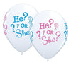 Balon za rojstvo otroka "He or She?", 5 balonov