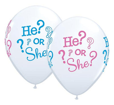 Balon za rojstvo otroka "He or She?", 5 balonov