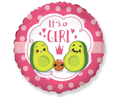 Balon za rojstvo deklice "It's a girl", roza barva, 45cm - mojbalon